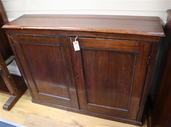 A Victorian mahogany two door cabinet W.115cm